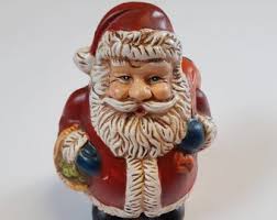 Vintage 1960's Santa Claus Piggy Bank With Original Rubber ...