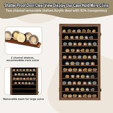 Military Challenge Coin Display Case Lockable Cabinet Rack ...