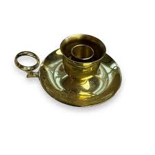 Vintage Baldwin Polished Brass Small Chamberstick Candle Holder w/Finger Ring | eBay