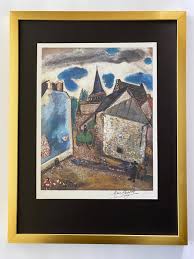 MARC CHAGALL +1975 BEAUTIFUL SIGNED PRINT MOUNTED AND FRAMED ...