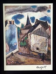 MARC CHAGALL + 1975 BEAUTIFUL SIGNED PRINT MOUNTED AND ...