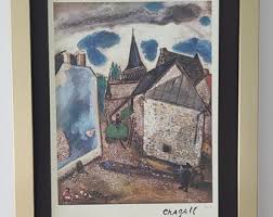 MARC CHAGALL Original 1975 Signed Print + Framed + Beautiful ...