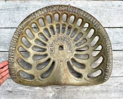 Vintage Cast Iron Tractor Seat: Baker & Hamilton San ...