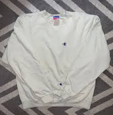 Vintage Champion Crewneck Sweatshirt Pullover Size XL Beige ...
