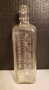 Vintage Embalming Fluid Glass Bottle Gray Chemical ...