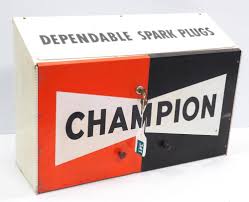 Sold at Auction: Champion Spark Plugs product cabinet