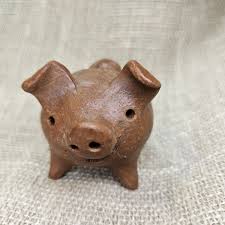 Collectible Clay Pig Miniature Figurine Chile Tesoros Farmhouse 3 Leg Pig 1.5" | eBay