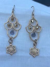 Chandelier Goldfilled Multitiered Earring With Gold Nuggets, Blue Iolite and Flower Drop - Etsy