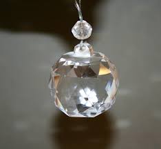Vintage Italian Faceted Crystal Drop Ball for Chandelier ...
