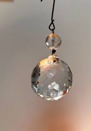 Vintage 1 1/2" round hexagonal facet Crystal for Chandelier ...