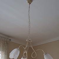 ONLI Lampadario 3 luci in Metallo Avorio spennellato Oro con ...