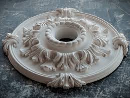 17" Vintage Plaster Ceiling Medallion, for Light Fixtures ...