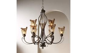 Amazon.com: Franklin Iron Works Bronze Gold Chandelier - 9 Light, Amber Glass Shade, Bronze Gold Rustic Traditional Chandelier for Bedrooms, Living Rooms, Kitchens, and Dining Rooms - 35 1/2" Wide, 35" High :