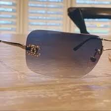 CHANEL | Accessories | Rare Chanel Rimless Sunglasses 47 D ...