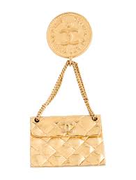 Chanel Vintage Hanging Purse Brooch - Pin, Brooches ...