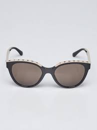 Chanel Black/Beige Plastic Wayfarer Frame Sunglasses - 5414 ...