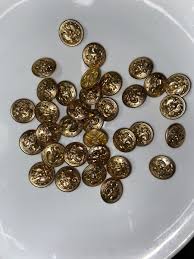 30 Plus Goldtone Metal Plastic Buttons Military Type | eBay