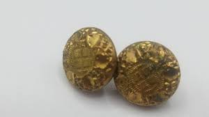 Vintage Buttons 2 Rounded Top, Brass Metal Waistcoat, Design ...