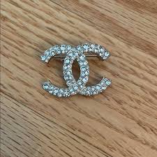 CHANEL | Jewelry | Chanel Golden Crystal Pav Brooch | Poshmark