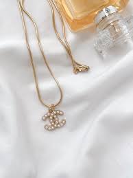 Repurposed Authentic Designer Button Gold Plated Necklace ...