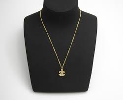 Chanel Vintage 83 Years Rhinestone Gold Plated Thin Cc ...