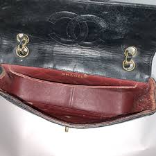 vintage REFURBISHED auth CHANEL black calfskin quilted flap front SHOULDERBAG | eBay