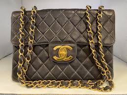Authentic Vintage CHANEL Jumbo CC Classic Single Flap ...