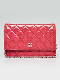 Chanel Pink Quilted Patent Leather Classic WOC Clutch Bag | eBay