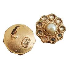 Burma Earrings: Gold-Tone Pearl Design