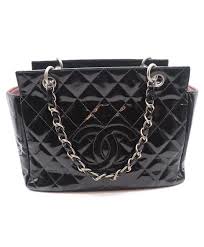 Chanel Purple Patent Leather Petite Timeless Tote l ...