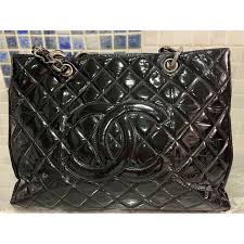 Chanel Quilted Patent Leather Tote
