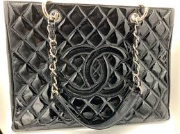 AUTHENTIC CHANEL GST BAG GRAND SHOPPING TOTE BAG BLACK ...