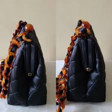 Chanel vintage frame black satin with plastic hardware | eBay