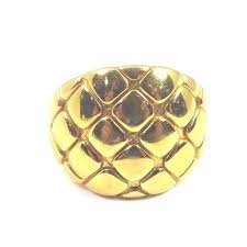 14k Yellow Gold Puffed Women's Cocktail Ring | eBay