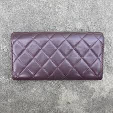 Chanel Matelasse Bi-fold Long Wallet Purple Color Leather CoCo Mark Lambskin | eBay