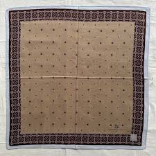 Vintage Handkerchief Brown Red Cotton Geometric Pattern Classic Pocket Square 18 | eBay