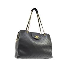 Chanel Vintage Quilted Shopper Lambskin Leather Bag – House ...