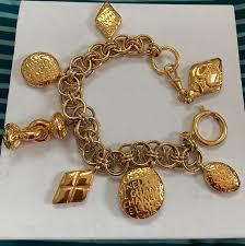 VINTAGE CHANEL BRACELET Charms, in Gold Metal, Superb - Etsy