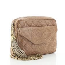 Chanel Vintage Front Pocket Camera Bag Quilted Lizard Small ...