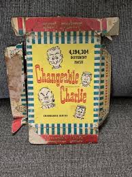 1948 Changeable Charlie w/ Top of Box Wooden Puzzle Blocks ...