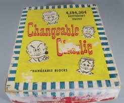 Vtg 1948 CHANGEABLE CHARLIE 4,194,304 Different Faces Blocks ...