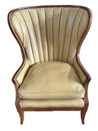 Vintage Mid Century Modern Barrel Back Channel Walnut ...