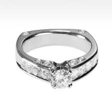 Diamonds Galore" Round Brilliant Diamond Ring with Channel ...
