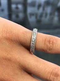 14k White Gold & Natural Diamonds 1.02ct Eternity Vintage ...