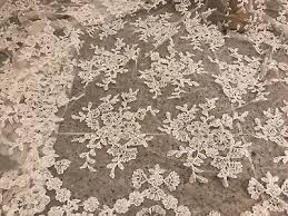 Ivory Embroidery Pearl Beaded Sequins Lace Fabric 50” Width ...
