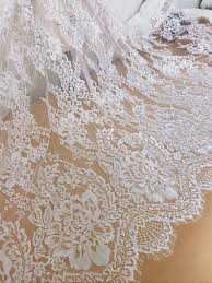 Soft Chantilly Lace Off white French Lace Fabric for Wedding ...