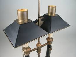 Brass and Tole Empire Style Bouillotte Table Lamp at 1stDibs