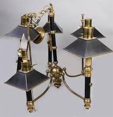 Lot - CHAPMAN BRASS FIVE-LIGHT CHANDELIER