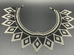 Vintage Handmade Seed Bead Flapper Style Necklace