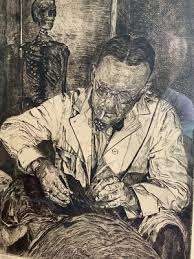 Framed Print titled The Anatomy Professor by Gladys Hood Detwiler Medical School | eBay